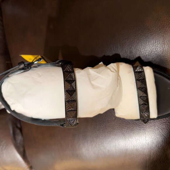 Christian Louboutin 110mm Pyraclou Metallic Spike Wedge Sandals - Size 38 - Picture 5 of 12